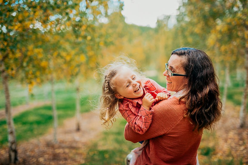canberra birch trees family session coordinated outfit mum and daughter mother